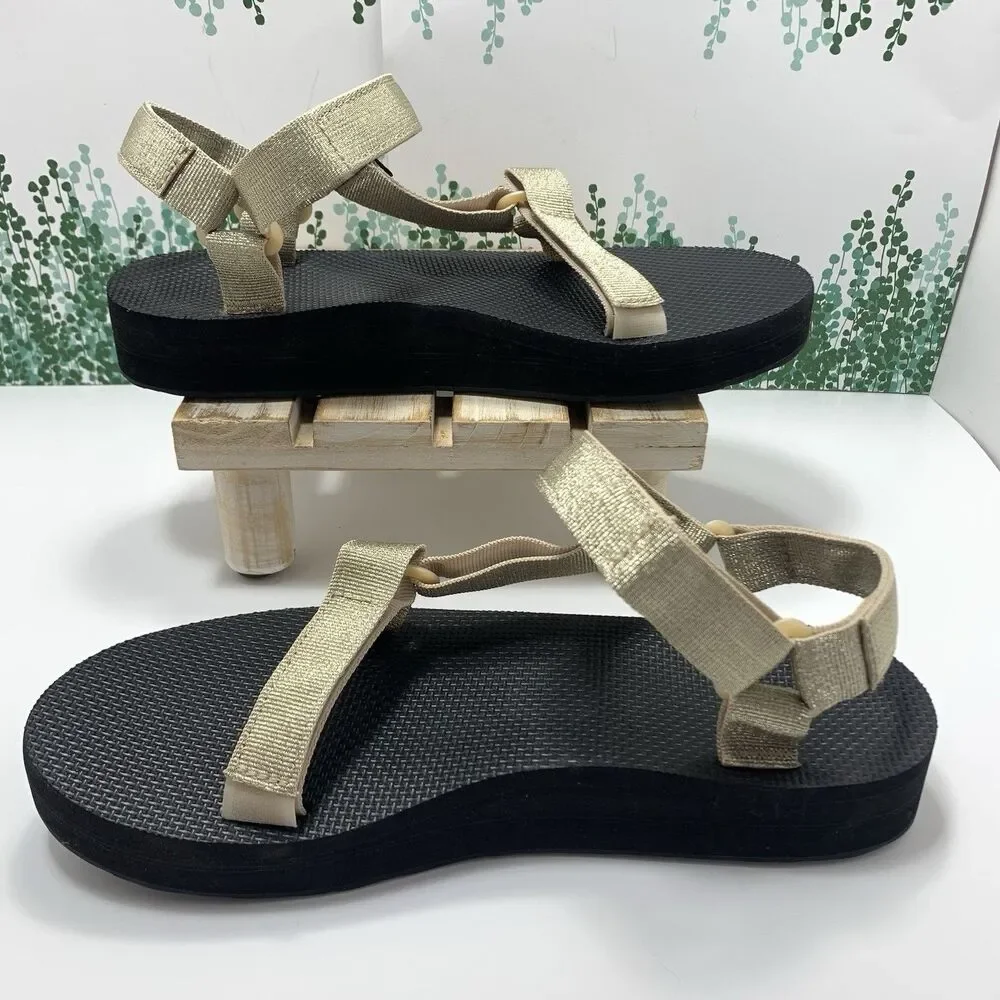 Teva Golden Metallic Womens Sandals Size 10 US Or 41 EU - NWOT - Picture 7 of 14